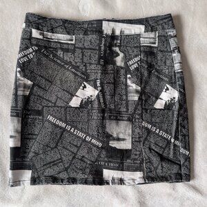 3/$30 Newsprint Mini skirt